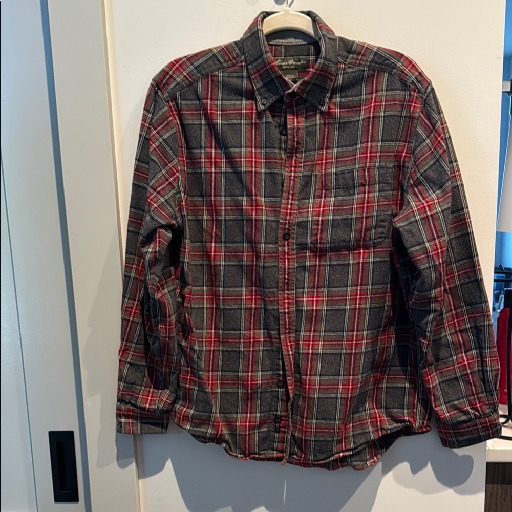 Eddie Bauer Shirt - Red and Gray